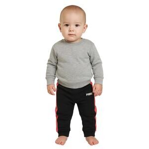 Puma Baby Boy Sweatpants Size 12 Months Black Red Athletic Track Pants EUC